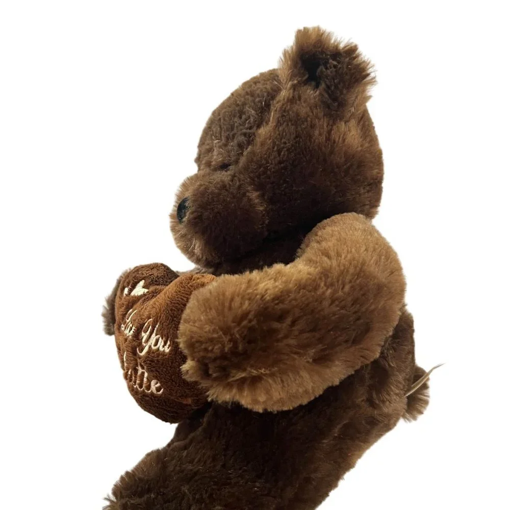 Dan Dee Brown Bear Stuffed‎ Animal Plush Toy I Love You Love Heart - Picture 2 of 6